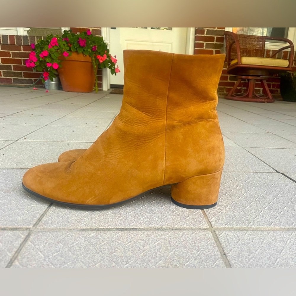 Ecco Sculpted Leather Mid-Cut Boot Size 11